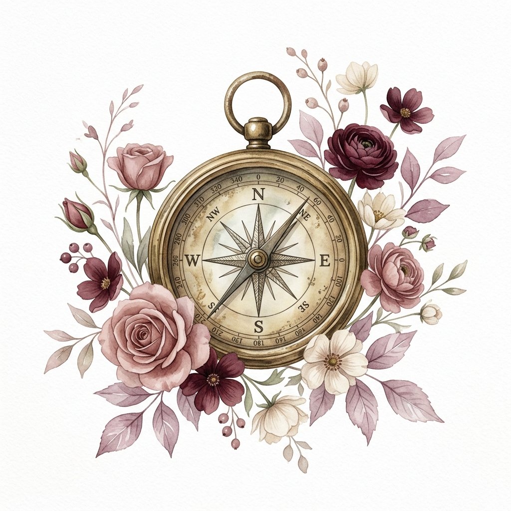 Alinha-te Compass Illustration